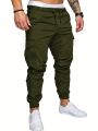 SHEIN Men Flap Pocket Drawstring Waist Cargo Pants