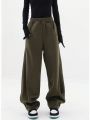 Elastic Waist Side Pocket Sports Pants