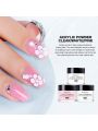 Morovan Acrylic Nail Kit - 3 Colors Acrylic Powder and Professional Acrylic Liquid set for Acrylic Nails Extension