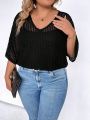 SHEIN LUNE Plus Size Women's Dolman Sleeve Tops