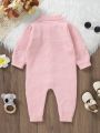 Infant Button Front Knit Jumpsuit