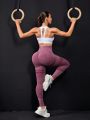 Women's Plain Seamless Sports Leggings