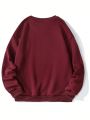 Manfinity Hypemode Men's Round Neck Casual Sweatshirt With Text Print