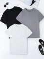 3pcs Teen Boys' Short Sleeve T-shirt