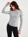 Daily&Casual Casual Sports Yoga Top For Outdoor Activities, Workouts, Running, Long Sleeve T-shirt For Spring, Autumn And Winter