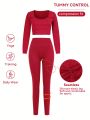 Yoga Basic Plus Size Women's Long-Sleeved Sports Compression Suit