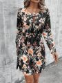 Floral Printed Long Sleeve Dress