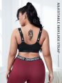 Yoga Basic Plus Size Sports Bra With Fixed Cups And Adjustable Straps