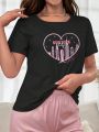 Heart & Letter Graphic Sleep Top