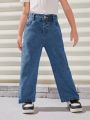 Young Girl Slant Pocket Straight Leg Jeans