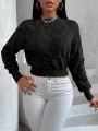 SHEIN Slayr Solid Color Round Neck Drop Shoulder Sweater