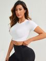 Yoga Basic Round Neck Short Sleeve Sports T-Shirt