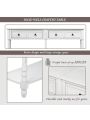 Console Table Sofa Table with Storage for Entryway with Drawers and Shelf