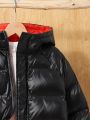 SHEIN Tween Boy 1pc Hooded Puffer Coat