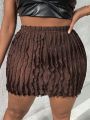 SHEIN Slayr Textured Plus Size Skirt
