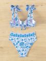 SHEIN Swim Vcay Floral Print Bikini Swimsuit Set