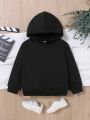 SHEIN Kids HYPEME Young Boy Letter Graphic Hoodie