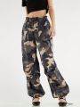 Forever 21 Women's Camouflage Print Drawstring Pants