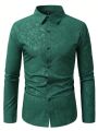 Manfinity Men's Jacquard Long Sleeve Shirt