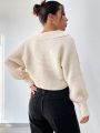 Polo-Neck Casual Versatile Sweater