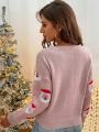 SHEIN Frenchy Women's Fun Santa Claus Design Casual Sweater