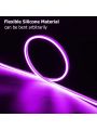 1Pcs Purple 6mm Neon LED Strip Light 16.4ft/5m 12V Silicone Neon Rope Lights Waterproof Flexible LED Neon Lights for Bedroom Indoors Outdoors