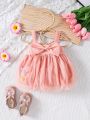 Baby Girl's Cute Bow Decorated Bud Dress