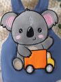 Baby Boys' Cute Car & Koala Print Overalls Romper