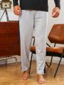 Men Contrast Side Seam Pajama Pants