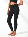 SHEIN Leisure Drawstring Waist Sports Leggings