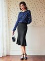 SHEIN DECDS Polka Dot Pattern Button Front Cardigan