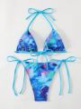 SHEIN Swim BAE Bikini Swimsuit, Random Print