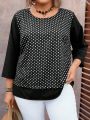 Plus Size Women'S Polka Dot Shirt