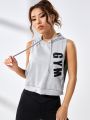 SHEIN Street Sport Letter Graphic Drawstring Sports Hoodie