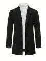 Manfinity Mode Men 1pc Lapel Neck Single Breasted Overcoat