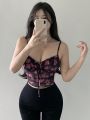 DAZY Floral Printed Tie Strap Cami Top