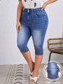 SHEIN LUNE Plus Size High Waisted Skinny Jeans