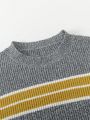 Men Striped Pattern Sweater