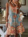 Sleeveless Printed Dress