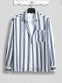 Manfinity Hypemode Men's Vertical Striped Long Sleeve Shirt