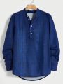 Manfinity Homme Men's Button-Down Half-Zip Casual Shirt