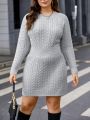 SHEIN Essnce Plus Raglan Sleeve Sweater Dress Without Belt