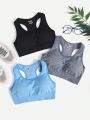 SHEIN Yoga Basic Women's Round Neck Sports Bra