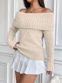 SHEIN Qutie Off Shoulder Ladies' Sweater