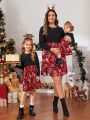 SHEIN Baby Girl Christmas Print Dress