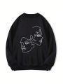 Plus Figure Graphic Thermal Lined Sweatshirt