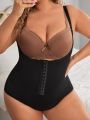 Plus Hook And Eye Front Shapewear Bodysuit