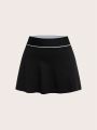 3 Pack Contrast Tape Waist Sports Skort