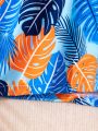 Teenage Boys' Tropical Print Swim Trunks