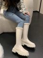 2023 New Winter Thick High-heeled Over The Knee Boots For Short Women, Warm And Thickened, Fashionable Knight Boots, Thickened Snow Boots For Autumn And Winter For Girls